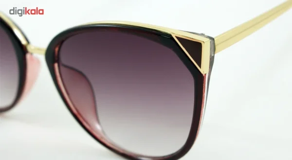 عینک آفتابی زنانه مدل Golden Red Shifted Edge - تصویر 5