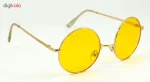 عینک آفتابی مدل Round Metal Yellow - تصویر 4