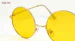 عینک آفتابی مدل Round Metal Yellow - تصویر 5