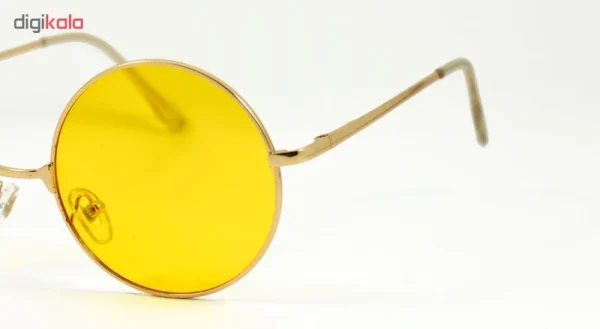 عینک آفتابی مدل Round Metal Yellow - تصویر 6