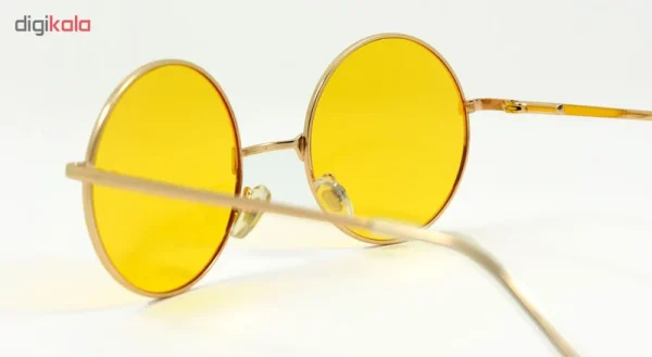 عینک آفتابی مدل Round Metal Yellow - تصویر 8