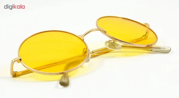 عینک آفتابی مدل Round Metal Yellow - تصویر 9